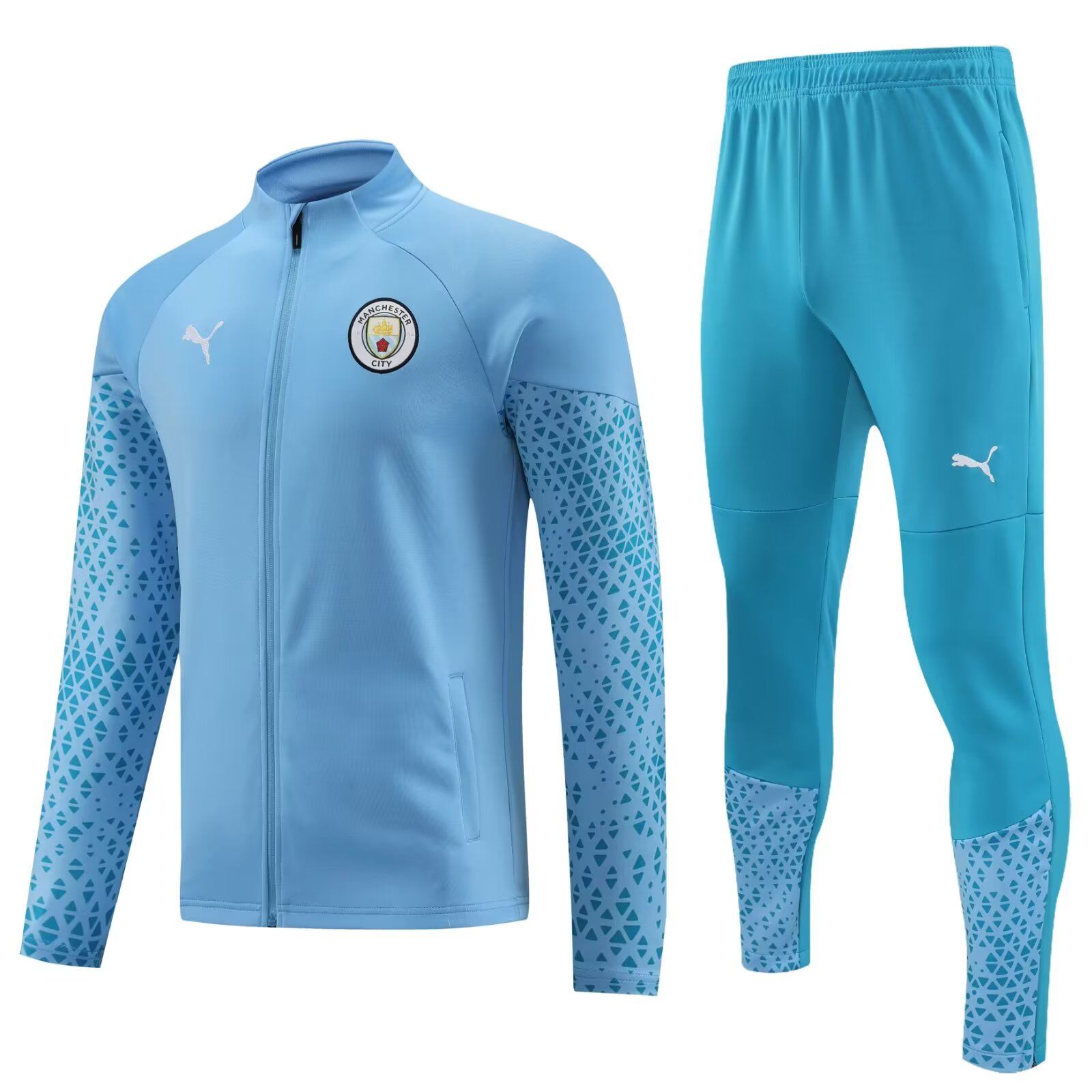 AAA Quality Manchester City 23/24 Tracksuit - Light Blue